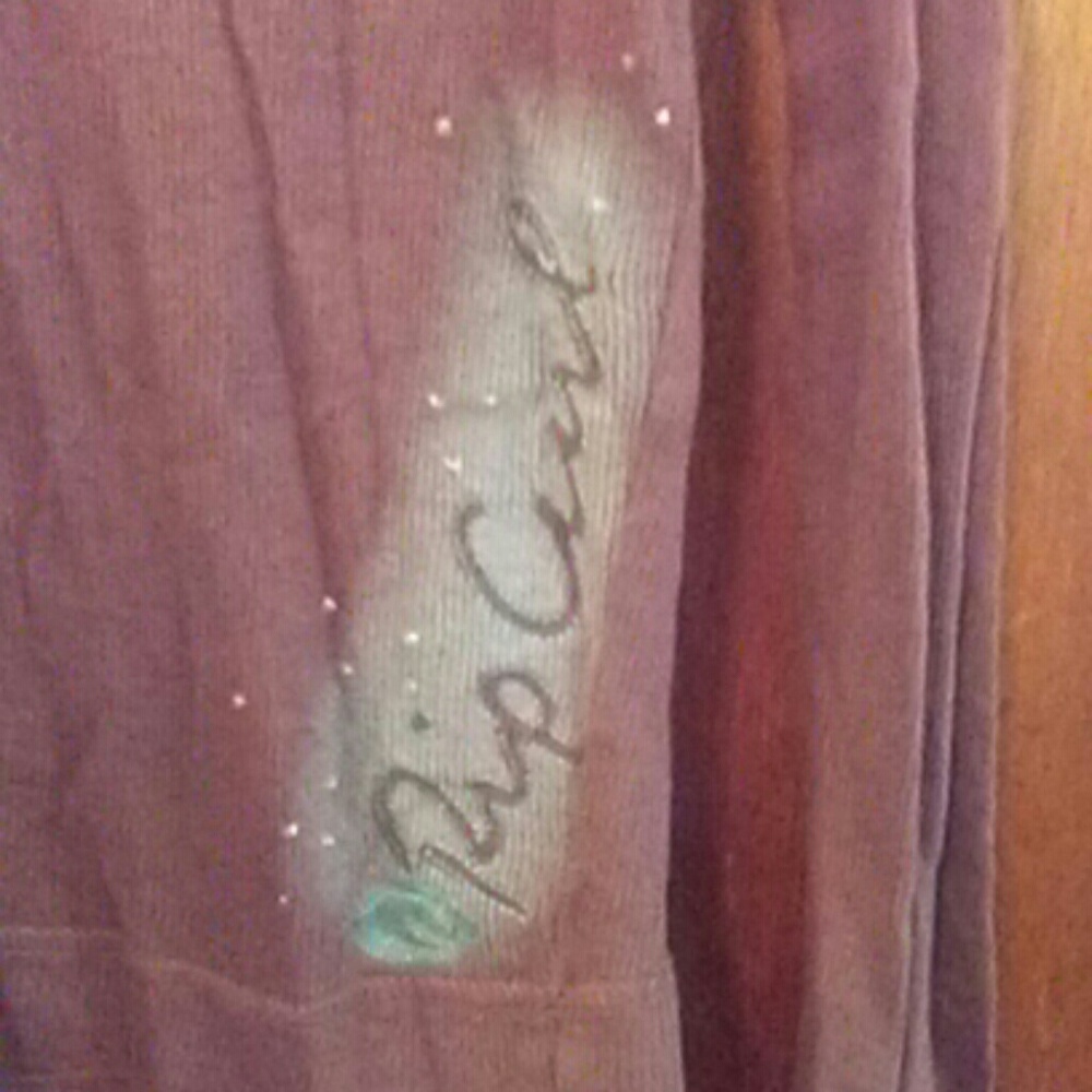 Brown long sleeve Rip Curl used hooded shirt